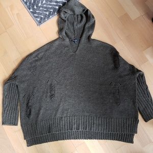 Romeo & Juliet - Green Distressed Knit Hoodie